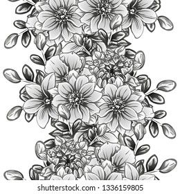 Flower print. Elegance seamless pattern.