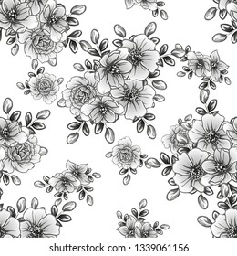 Flower print. Elegance seamless pattern.