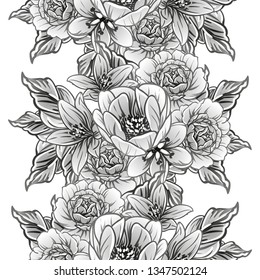 Flower print. Elegance seamless pattern.