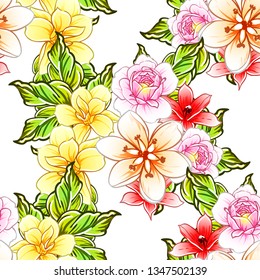 Flower print. Elegance seamless pattern.