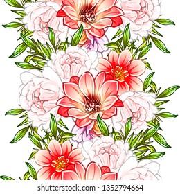 Flower print. Elegance seamless pattern.