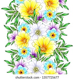 Flower print. Elegance seamless pattern.