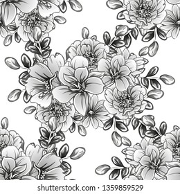 Flower print. Elegance seamless pattern.