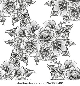 Flower print. Elegance seamless pattern.