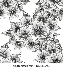 Flower print. Elegance seamless pattern.