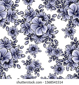 Flower print. Elegance seamless pattern.