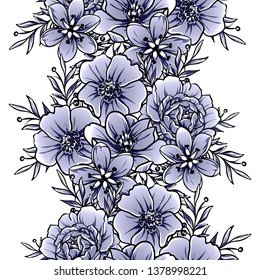 Flower print. Elegance seamless pattern.