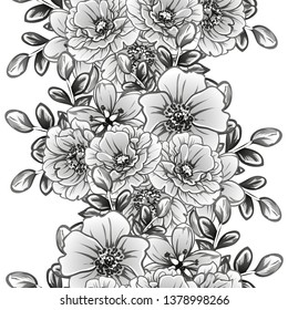 Flower print. Elegance seamless pattern.