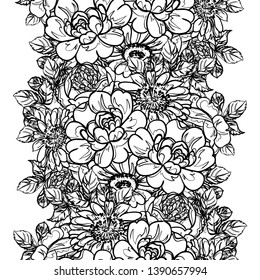 Flower print. Elegance seamless pattern.