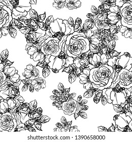 Flower print. Elegance seamless pattern.