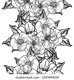 Flower print. Elegance seamless pattern.