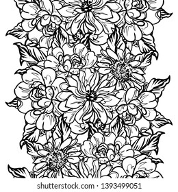 Flower print. Elegance seamless pattern.