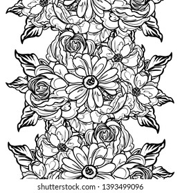 Flower print. Elegance seamless pattern.