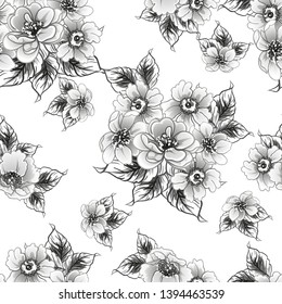 Flower print. Elegance seamless pattern.