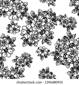 Flower print. Elegance seamless pattern.
