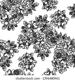 Flower print. Elegance seamless pattern.