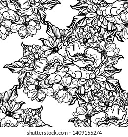 Flower print. Elegance seamless pattern.