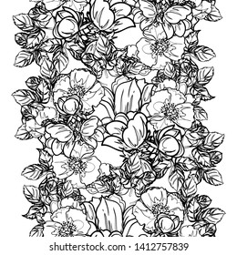 Flower print. Elegance seamless pattern.