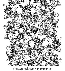 Flower print. Elegance seamless pattern.