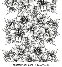 Flower print. Elegance seamless pattern.