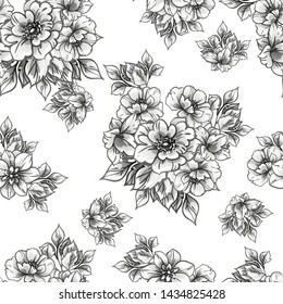 Flower print. Elegance seamless pattern.