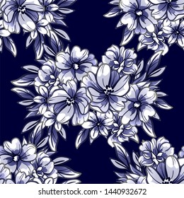 Flower print. Elegance seamless pattern.