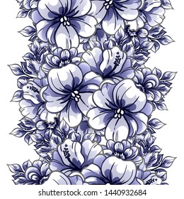 Flower print. Elegance seamless pattern.