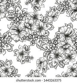 Flower print. Elegance seamless pattern.