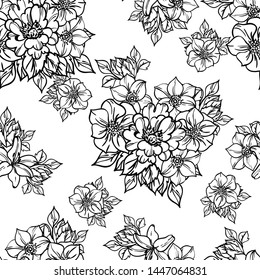 Flower print. Elegance seamless pattern.