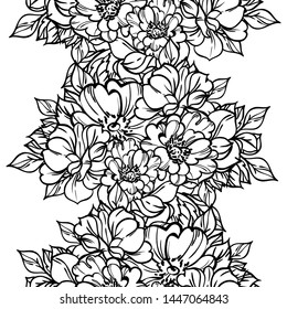 Flower print. Elegance seamless pattern.