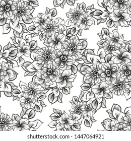 Flower print. Elegance seamless pattern.