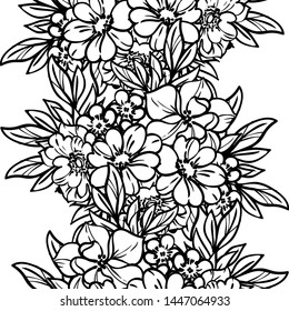 Flower print. Elegance seamless pattern.
