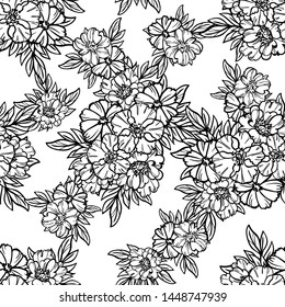 Flower print. Elegance seamless pattern.