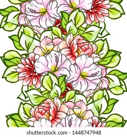 Flower print. Elegance seamless pattern.