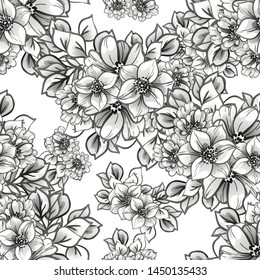 Flower print. Elegance seamless pattern.