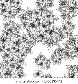Flower print. Elegance seamless pattern.