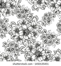 Flower print. Elegance seamless pattern.