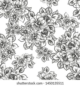 Flower print. Elegance seamless pattern.