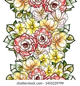 Flower print. Elegance seamless pattern.