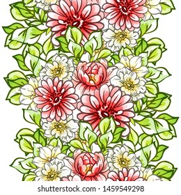 Flower print. Elegance seamless pattern.