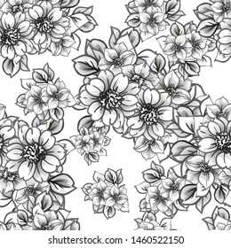 Flower print. Elegance seamless pattern.