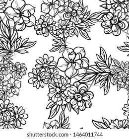 Flower print. Elegance seamless pattern