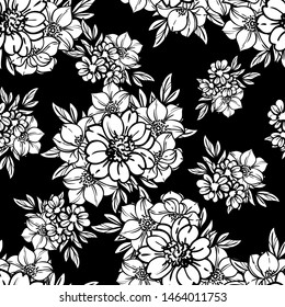 Flower print. Elegance seamless pattern