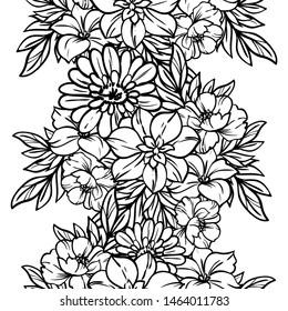 Flower print. Elegance seamless pattern
