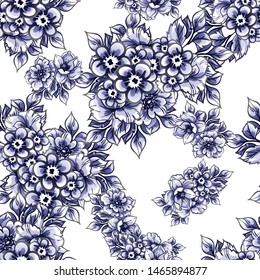 Flower print. Elegance seamless pattern.