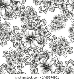 Flower print. Elegance seamless pattern.