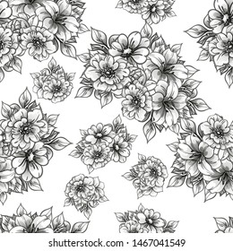 Flower print. Elegance seamless pattern