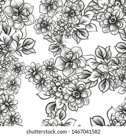 Flower print. Elegance seamless pattern