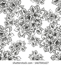 Flower print. Elegance seamless pattern