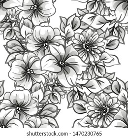 Flower print. Elegance seamless pattern.
